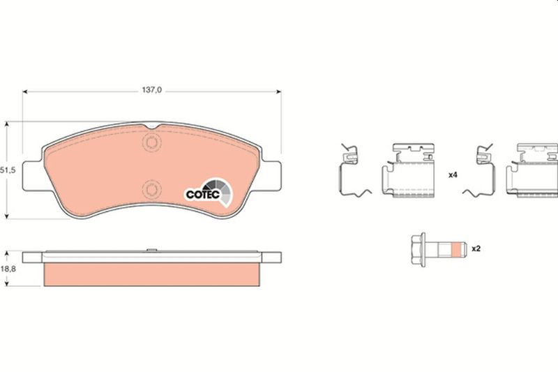 TRW GDB1677 Brake Pad Set, disc brake