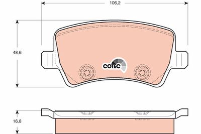 Brake Pad Set, disc brake TRW GDB1685