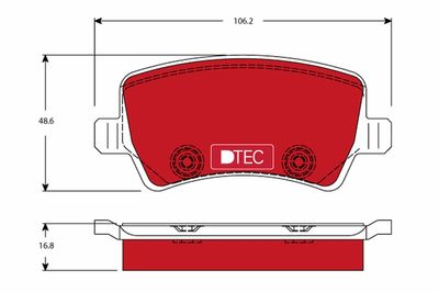 Brake Pad Set, disc brake TRW GDB1685DTE