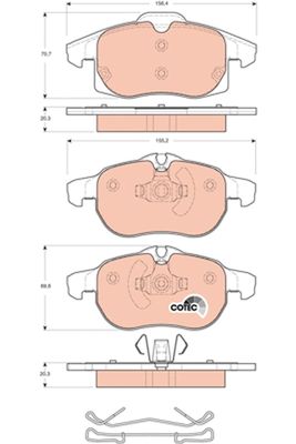 Brake Pad Set, disc brake TRW GDB1686