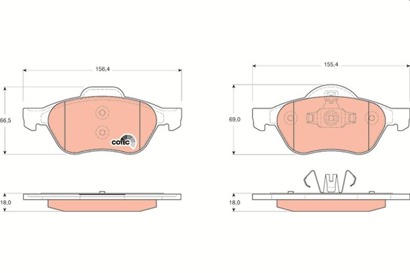 TRW GDB1687 Brake Pad Set, disc brake