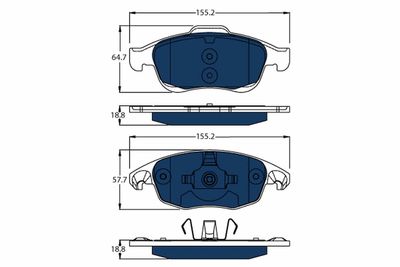 Brake Pad Set, disc brake TRW GDB1690BTE