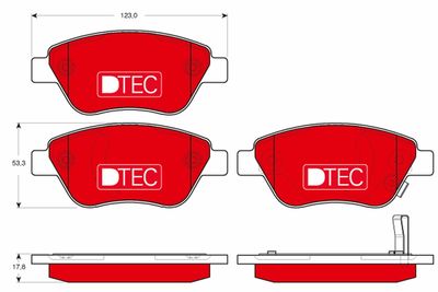 Brake Pad Set, disc brake TRW GDB1700DTE