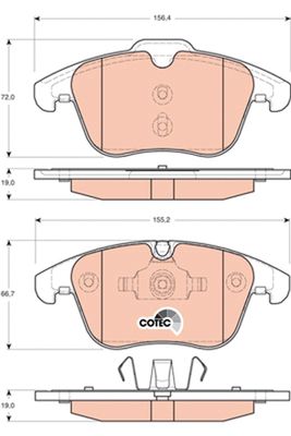 Brake Pad Set, disc brake TRW GDB1705