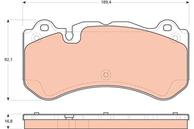 Brake Pad Set, disc brake TRW GDB1710