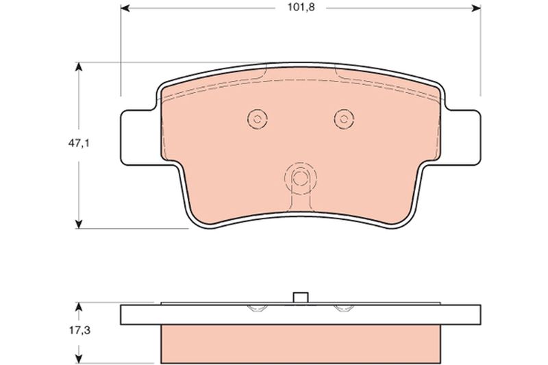 TRW GDB1714 Brake Pad Set, disc brake