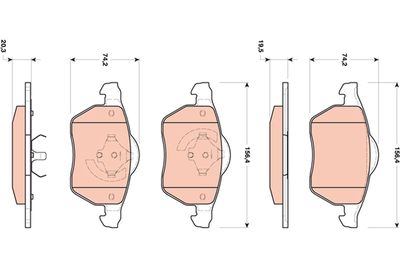 Brake Pad Set, disc brake TRW GDB1717