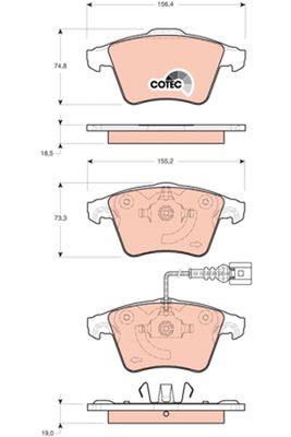 Brake Pad Set, disc brake TRW GDB1721