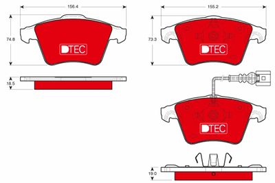 Brake Pad Set, disc brake TRW GDB1721DTE