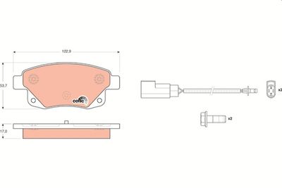 Brake Pad Set, disc brake TRW GDB1725