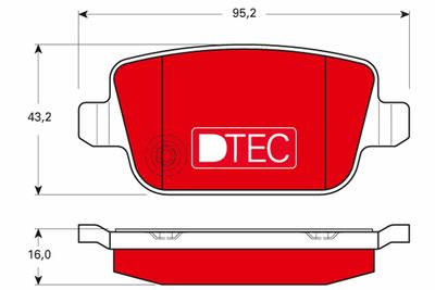 Brake Pad Set, disc brake TRW GDB1732DTE