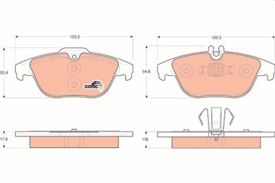 Brake Pad Set, disc brake TRW GDB1738