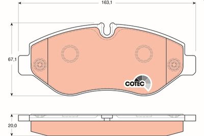 Brake Pad Set, disc brake TRW GDB1747