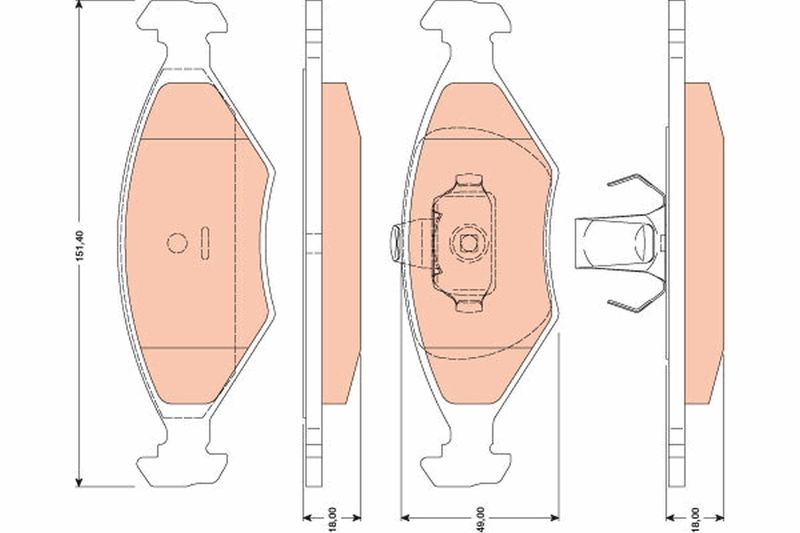 TRW GDB1751 Brake Pad Set, disc brake