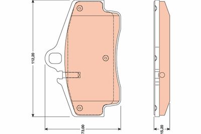 Brake Pad Set, disc brake TRW GDB1757