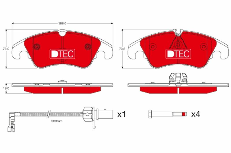 TRW GDB1768DTE Brake Pad Set, disc brake