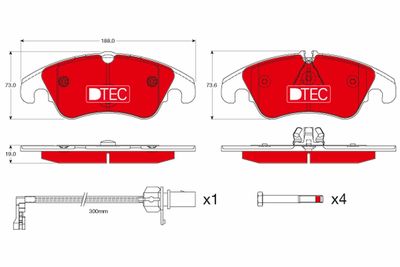 Brake Pad Set, disc brake TRW GDB1768DTE