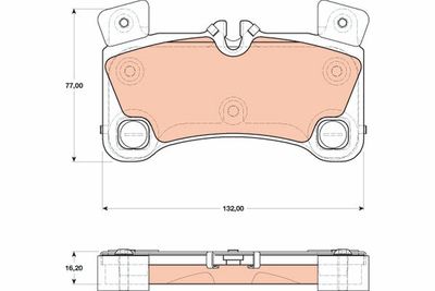 Brake Pad Set, disc brake TRW GDB1775