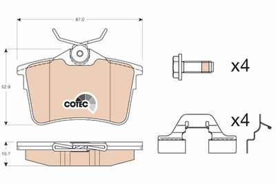 Brake Pad Set, disc brake TRW GDB1799