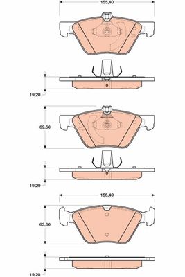 Brake Pad Set, disc brake TRW GDB1815