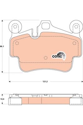 Brake Pad Set, disc brake TRW GDB1836