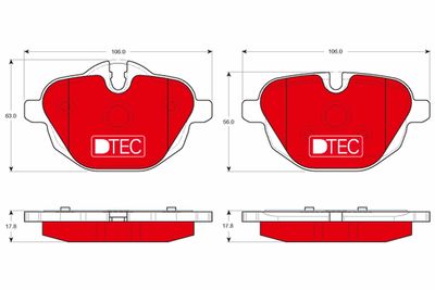 Brake Pad Set, disc brake TRW GDB1840DTE