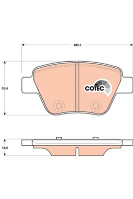 Brake Pad Set, disc brake TRW GDB1841