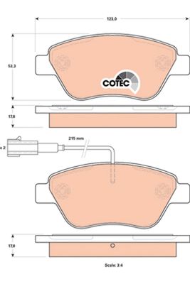 Brake Pad Set, disc brake TRW GDB1842