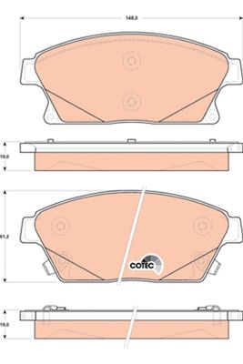 Brake Pad Set, disc brake TRW GDB1847