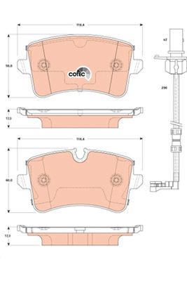 Brake Pad Set, disc brake TRW GDB1867