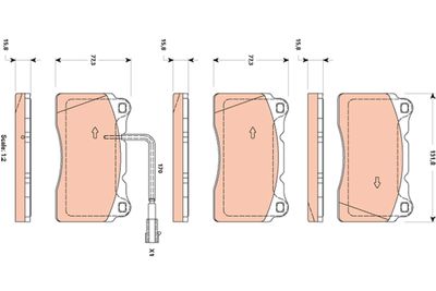 Brake Pad Set, disc brake TRW GDB1871