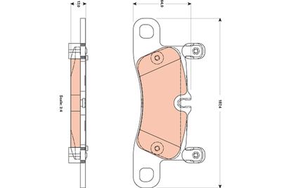 Brake Pad Set, disc brake TRW GDB1876