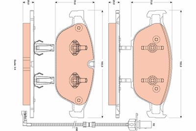 Brake Pad Set, disc brake TRW GDB1883