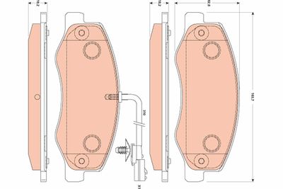 Brake Pad Set, disc brake TRW GDB1885