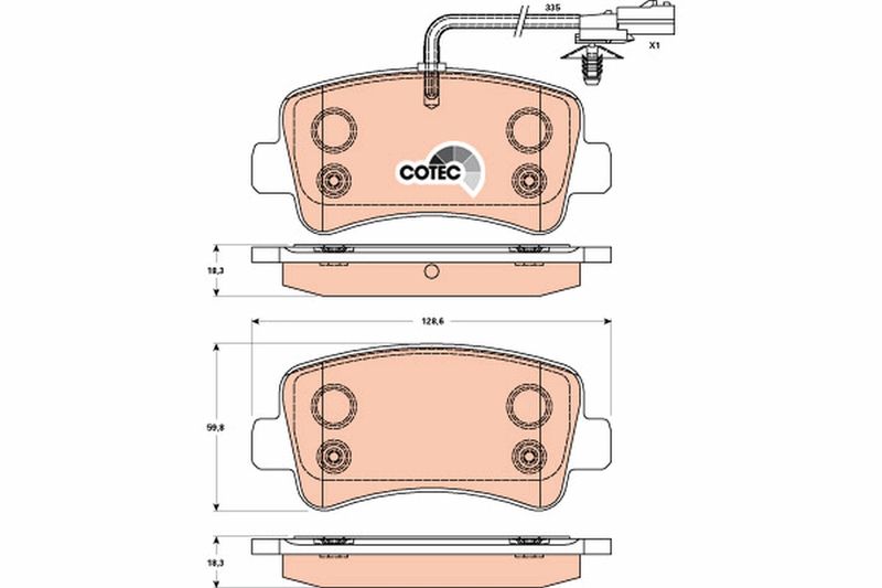 TRW GDB1903 Brake Pad Set, disc brake