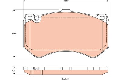 Brake Pad Set, disc brake TRW GDB1907