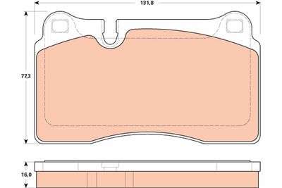 Brake Pad Set, disc brake TRW GDB1912