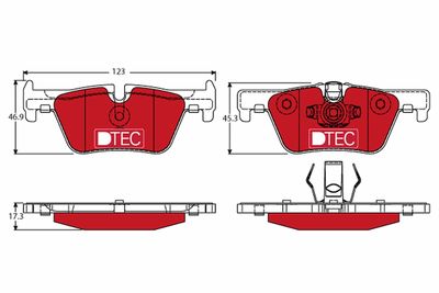 Brake Pad Set, disc brake TRW GDB1919DTE