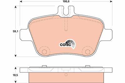 Brake Pad Set, disc brake TRW GDB1920