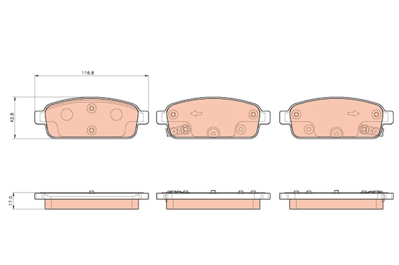 TRW GDB1927 Brake Pad Set, disc brake