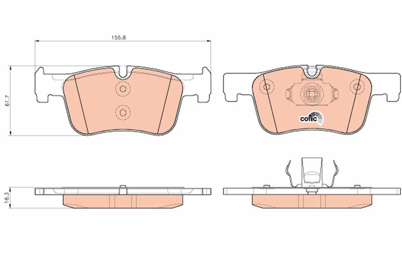 TRW GDB1934 Brake Pad Set, disc brake