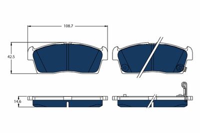 Brake Pad Set, disc brake TRW GDB1940BTE