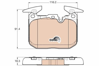 Brake Pad Set, disc brake TRW GDB1943