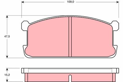 Brake Pad Set, disc brake TRW GDB194