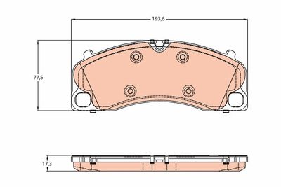 Brake Pad Set, disc brake TRW GDB1952