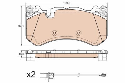 Brake Pad Set, disc brake TRW GDB1977