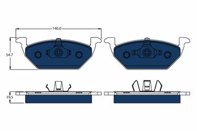 Brake Pad Set, disc brake TRW GDB1984BTE