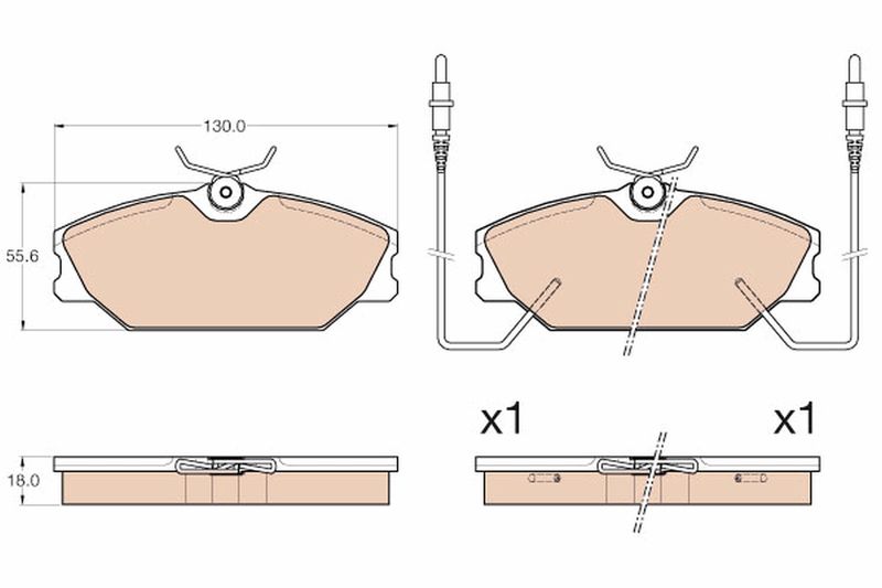 TRW GDB2012 Brake Pad Set, disc brake