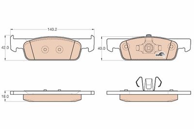 Brake Pad Set, disc brake TRW GDB2016