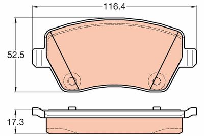 Brake Pad Set, disc brake TRW GDB2017